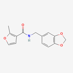 molecular formula C14H13NO4 B5813085 N-[(2H-13-BENZODIOXOL-5-YL)METHYL]-2-METHYLFURAN-3-CARBOXAMIDE 