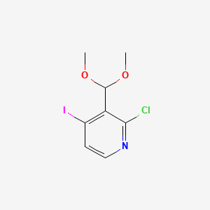 molecular formula C8H9ClINO2 B581310 2-Chloro-3-(dimethoxymethyl)-4-iodopyridine CAS No. 1142192-28-6
