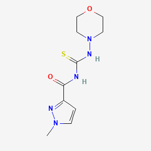 molecular formula C10H15N5O2S B5813101 1-methyl-N-(morpholin-4-ylcarbamothioyl)pyrazole-3-carboxamide 