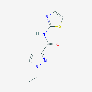molecular formula C9H10N4OS B5813120 1-Ethyl-N-(thiazol-2-yl)-1H-pyrazole-3-carboxamide 