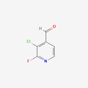 molecular formula C6H3ClFNO B581315 3-Chloro-2-fluoroisonicotinaldehyde CAS No. 1149587-02-9