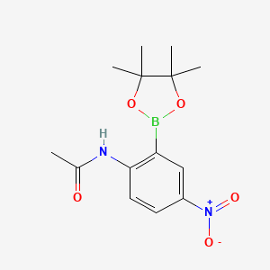 N-(4-Nitro-2-(4,4,5,5-tetramethyl-1,3,2-dioxaborolan-2-yl)phenyl)acetamide