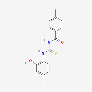 molecular formula C16H16N2O2S B5813217 N-[(2-hydroxy-4-methylphenyl)carbamothioyl]-4-methylbenzamide 
