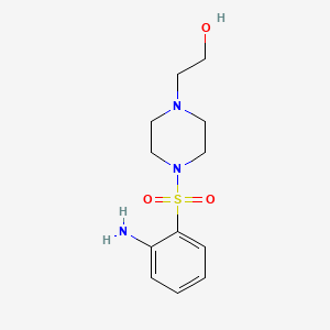 molecular formula C12H19N3O3S B581326 2-[4-(2-Aminobenzenesulfonyl)piperazin-1-yl]ethanol CAS No. 1154310-76-5