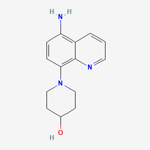 molecular formula C14H17N3O B581327 1-(5-Aminoquinolin-8-yl)piperidin-4-ol CAS No. 1154632-96-8