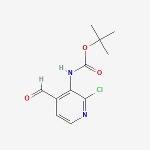 molecular formula C11H13ClN2O3 B581330 tert-Butyl (2-chloro-4-formylpyridin-3-yl)carbamate CAS No. 1238324-73-6