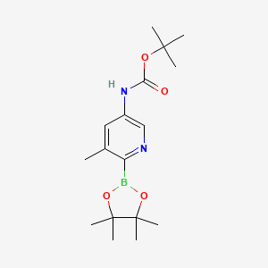 tert-Butyl (5-methyl-6-(4,4,5,5-tetramethyl-1,3,2-dioxaborolan-2-yl)pyridin-3-yl)carbamate