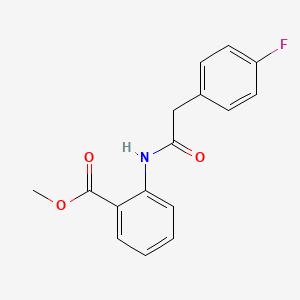 molecular formula C16H14FNO3 B5813343 methyl 2-[2-(4-fluorophenyl)acetamido]benzoate 