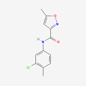 molecular formula C12H11ClN2O2 B5813388 N-(3-chloro-4-methylphenyl)-5-methyl-1,2-oxazole-3-carboxamide 