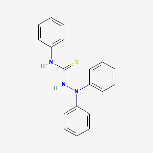 molecular formula C19H17N3S B5813411 Hydrazinecarbothioamide, N,2,2-triphenyl- CAS No. 15973-74-7