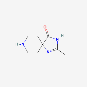 molecular formula C8H13N3O B581347 2-Methyl-1,3,8-triazaspiro[4.5]dec-1-en-4-one CAS No. 1227465-73-7