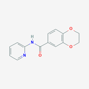 molecular formula C14H12N2O3 B5813499 N-pyridin-2-yl-2,3-dihydro-1,4-benzodioxine-6-carboxamide 