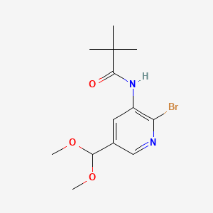 N-(2-Bromo-5-(dimethoxymethyl)pyridin-3-YL)-pivalamide