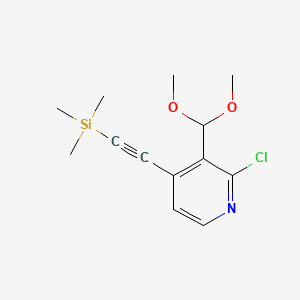 2-Chloro-3-(dimethoxymethyl)-4-((trimethylsilyl)-ethynyl)pyridine