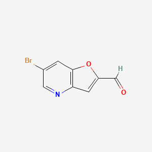 molecular formula C8H4BrNO2 B581354 6-Bromofuro[3,2-b]pyridine-2-carbaldehyde CAS No. 1171920-28-7