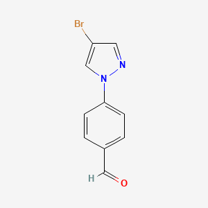 molecular formula C10H7BrN2O B581360 4-(4-bromo-1H-pyrazol-1-yl)benzaldehyde CAS No. 1174064-63-1