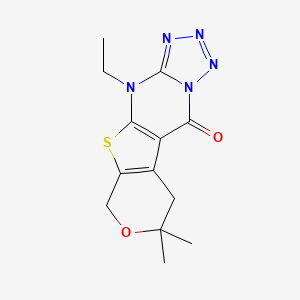 molecular formula C13H15N5O2S B5813628 10-ethyl-4,4-dimethyl-5-oxa-8-thia-10,12,13,14,15-pentazatetracyclo[7.7.0.02,7.011,15]hexadeca-1(9),2(7),11,13-tetraen-16-one 