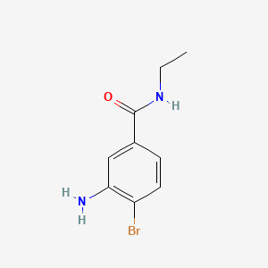molecular formula C9H11BrN2O B581364 3-amino-4-bromo-N-ethylbenzamide CAS No. 1176426-83-7