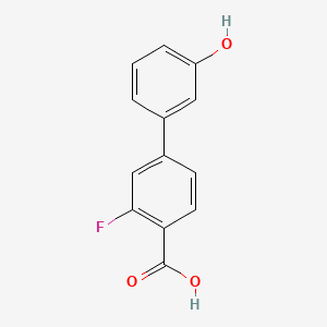molecular formula C13H9FO3 B581367 3-(4-Carboxy-3-fluorophenyl)phenol CAS No. 1261916-37-3