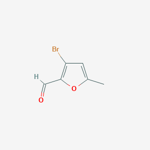 molecular formula C6H5BrO2 B058137 3-Bromo-5-methylfuran-2-carbaldehyde CAS No. 183562-13-2