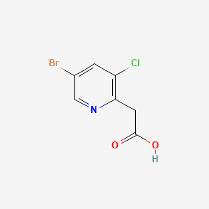 molecular formula C7H5BrClNO2 B581371 2-(5-Bromo-3-chloropyridin-2-yl)acetic acid CAS No. 1211525-50-6