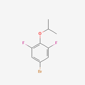 molecular formula C9H9BrF2O B581378 5-Bromo-1,3-difluoro-2-(propan-2-yloxy)benzene CAS No. 1309933-98-9