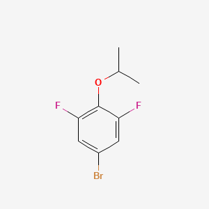 molecular formula C9H9BrF2O B581378 5-Bromo-1,3-difluoro-2-isopropoxybenzene CAS No. 1309933-98-9