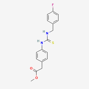 molecular formula C17H17FN2O2S B5813792 Methyl (4-{[(4-fluorobenzyl)carbamothioyl]amino}phenyl)acetate 