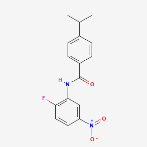 molecular formula C16H15FN2O3 B5813817 N-(2-fluoro-5-nitrophenyl)-4-propan-2-ylbenzamide 