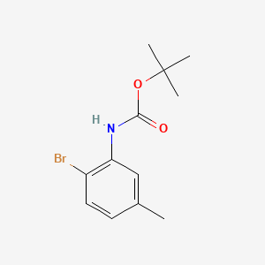 molecular formula C12H16BrNO2 B581388 tert-butyl N-(2-bromo-5-methylphenyl)carbamate CAS No. 1186637-29-5