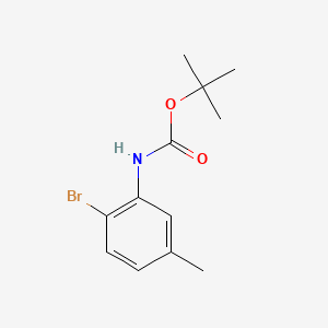 molecular formula C12H16BrNO2 B581388 N-BOC 2-bromo-5-methylaniline CAS No. 1186637-29-5