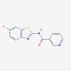 molecular formula C13H8FN3OS B5813957 N-(6-fluoro-1,3-benzothiazol-2-yl)pyridine-3-carboxamide 