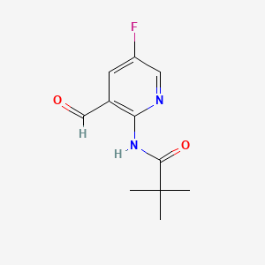molecular formula C11H13FN2O2 B581396 N-(5-Fluoro-3-formylpyridin-2-yl)pivalamide CAS No. 1188433-81-9