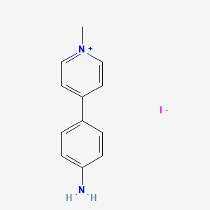 molecular formula C12H13IN2 B581397 4-(4-Aminophenyl)-1-methylpyridin-1-ium iodide CAS No. 118931-23-0