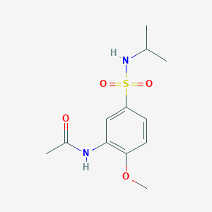 molecular formula C12H18N2O4S B5813971 N-[2-methoxy-5-(propan-2-ylsulfamoyl)phenyl]acetamide 