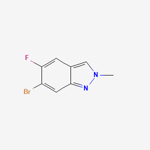 molecular formula C8H6BrFN2 B581398 6-Bromo-5-fluoro-2-methyl-2H-indazole CAS No. 1286734-87-9