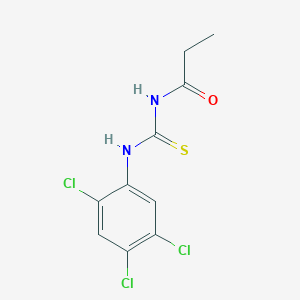 molecular formula C10H9Cl3N2OS B5813992 N-[(2,4,5-trichlorophenyl)carbamothioyl]propanamide 