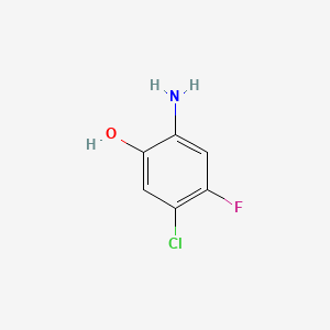 molecular formula C6H5ClFNO B581401 2-Amino-5-chloro-4-fluorophenol CAS No. 1191063-34-9