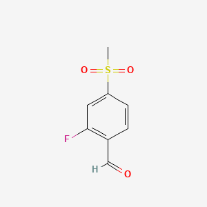 molecular formula C8H7FO3S B581409 2-Fluoro-4-(methylsulfonyl)benzaldehyde CAS No. 1197193-11-5