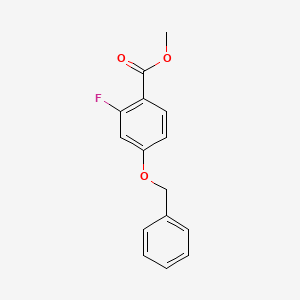 molecular formula C15H13FO3 B581413 Methyl 4-benzyloxy-2-fluorobenzoate CAS No. 1221179-04-9