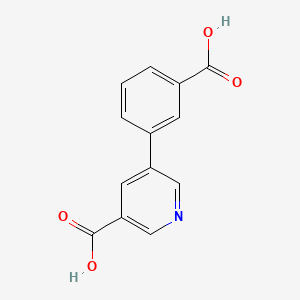 molecular formula C13H9NO4 B581415 5-(3-Carboxyphenyl)nicotinic acid CAS No. 1261976-89-9