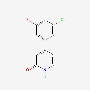 molecular formula C11H7ClFNO B581419 4-(3-Chloro-5-fluorophenyl)-2-hydroxypyridine CAS No. 1261938-64-0