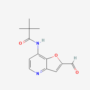 molecular formula C13H14N2O3 B581420 N-(2-Formylfuro[3,2-b]pyridin-7-yl)pivalamide CAS No. 1203499-07-3