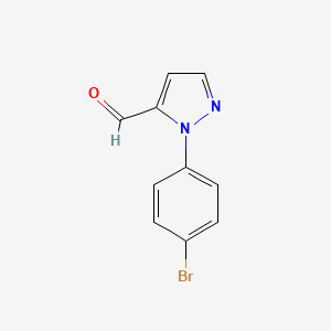 molecular formula C10H7BrN2O B581427 1-(4-bromophenyl)-1H-pyrazole-5-carbaldehyde CAS No. 1269293-53-9