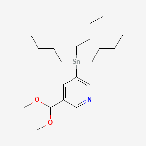 3-(Dimethoxymethyl)-5-(tributylstannyl)pyridine