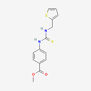 molecular formula C14H14N2O2S2 B5814281 METHYL 4-({[(2-THIENYLMETHYL)AMINO]CARBOTHIOYL}AMINO)BENZOATE 