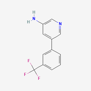 molecular formula C12H9F3N2 B581430 5-(3-(Trifluoromethyl)phenyl)pyridin-3-amine CAS No. 1226168-85-9