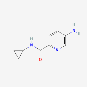 molecular formula C9H11N3O B581431 5-amino-N-cyclopropylpyridine-2-carboxamide CAS No. 1206592-83-7