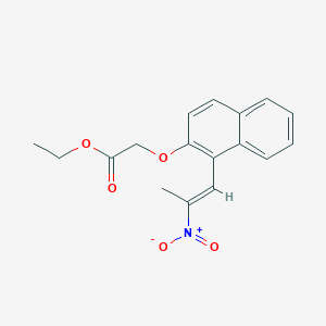 molecular formula C17H17NO5 B5814316 ethyl 2-[1-[(E)-2-nitroprop-1-enyl]naphthalen-2-yl]oxyacetate 