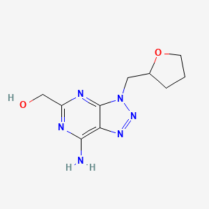 (7-amino-3-((tetrahydrofuran-2-yl)methyl)-3H-[1,2,3]triazolo[4,5-d]pyrimidin-5-yl)methanol